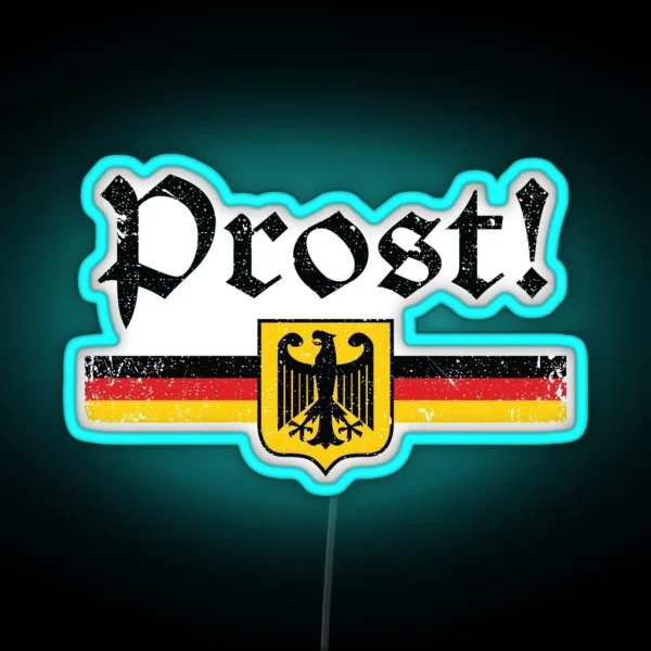 Oktoberfest German Eagle Coat Of Arms Prost RGB Neon Sign