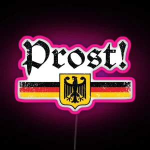 Oktoberfest German Eagle Coat Of Arms Prost RGB Neon Sign