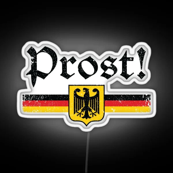 Oktoberfest German Eagle Coat Of Arms Prost RGB Neon Sign