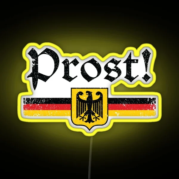 Oktoberfest German Eagle Coat Of Arms Prost RGB Neon Sign