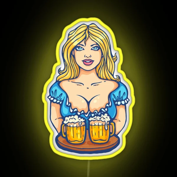 Oktoberfest Girl RGB Neon Sign