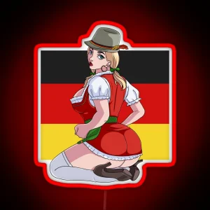 Oktoberfest Sexy Dirndl Dress Beer Girl Prost RGB Neon Sign