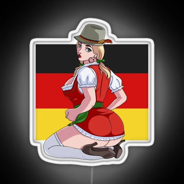 Oktoberfest Sexy Dirndl Dress Beer Girl Prost RGB Neon Sign