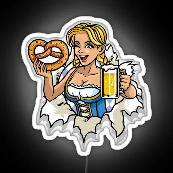 Oktoberfest Woman RGB Neon Sign