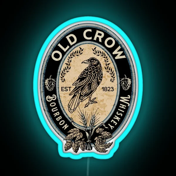 Old Crow Bourbon Whiskey Led RGB Neon Sign