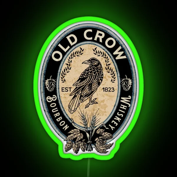Old Crow Bourbon Whiskey Led RGB Neon Sign