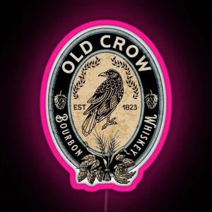 Old Crow Bourbon Whiskey Led RGB Neon Sign