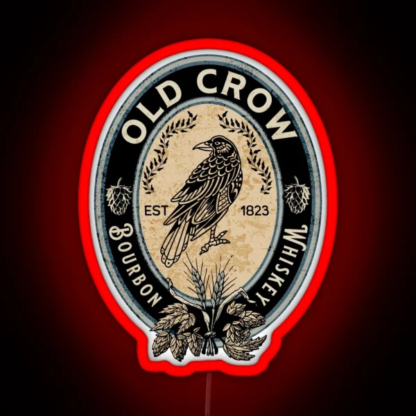 Old Crow Bourbon Whiskey Led RGB Neon Sign