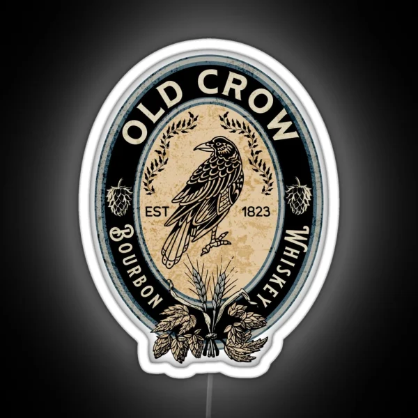 Old Crow Bourbon Whiskey Led RGB Neon Sign