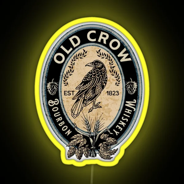 Old Crow Bourbon Whiskey Led RGB Neon Sign