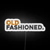 Vintage style neon sign with colorful RGB LED lighting accents