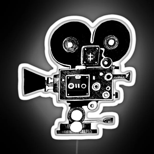 Old Movie Camera Vers 2 RGB Neon Sign