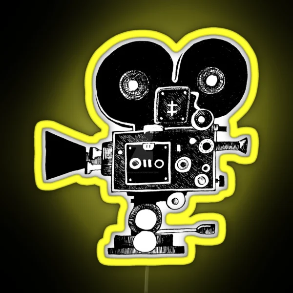 Old Movie Camera Vers 2 RGB Neon Sign