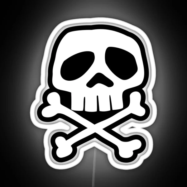 Old School Punk Rock Skull RGB Neon Sign