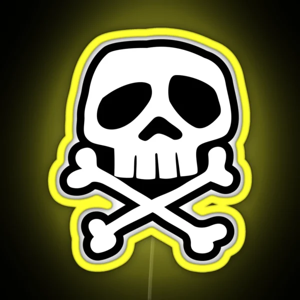 Old School Punk Rock Skull RGB Neon Sign