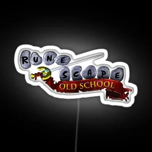 Old School Rune Scape Logo RGB Neon Sign