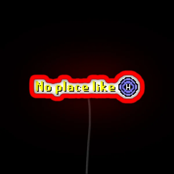 Old School Runescape No Place Like Home Classic Gaming Print RGB Neon Sign