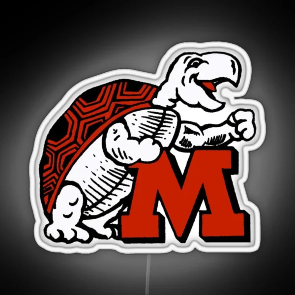 Old UMD Logo RGB Neon Sign