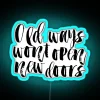 Vintage inspired LED neon signs with colorful RGB display.