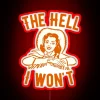 Vintage Western-inspired retro cowgirl spirit neon LED light signage decor