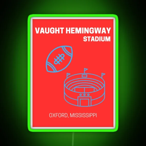 Ole Miss Football Stadium RGB Neon Sign