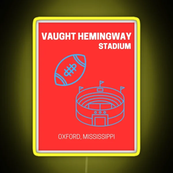 Ole Miss Football Stadium RGB Neon Sign