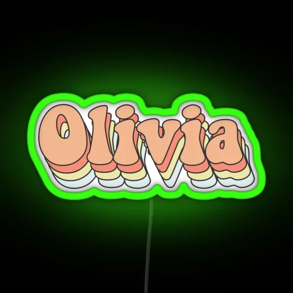 Olivia Custom Aesthetic Trendy Name RGB Neon Sign