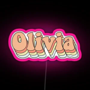 Olivia Custom Aesthetic Trendy Name RGB Neon Sign