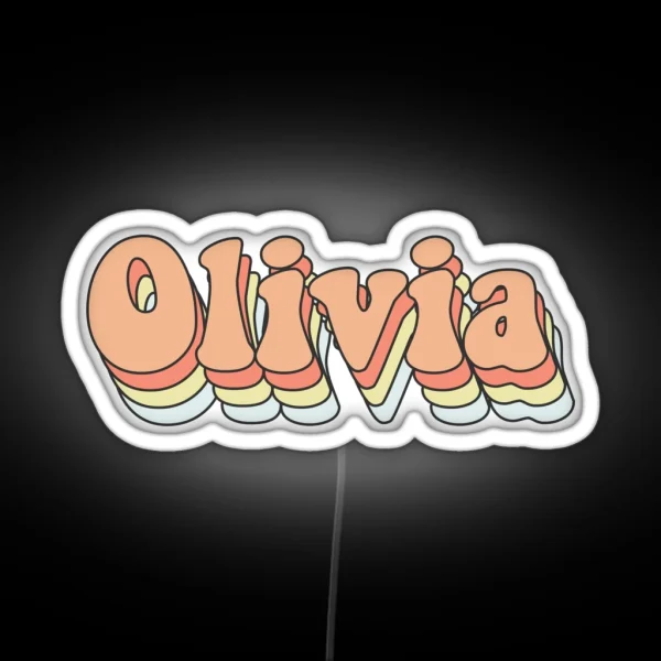 Olivia Custom Aesthetic Trendy Name RGB Neon Sign