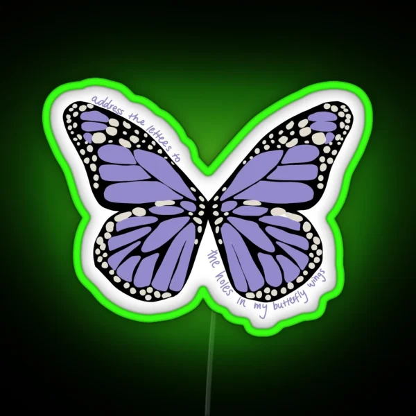 Olivia Rodrigo Purple Sour Butterfly RGB Neon Sign