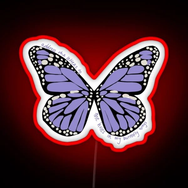 Olivia Rodrigo Purple Sour Butterfly RGB Neon Sign