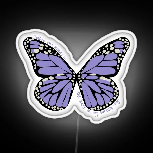 Olivia Rodrigo Purple Sour Butterfly RGB Neon Sign