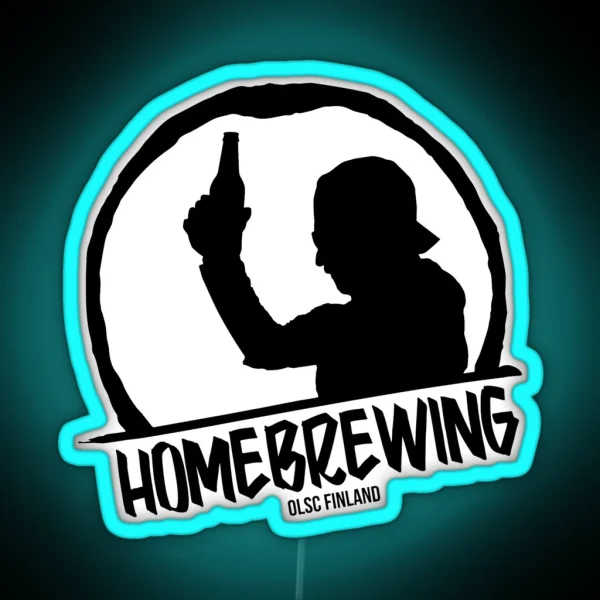 OLSC Finland Homebrewing Black Logo RGB Neon Sign