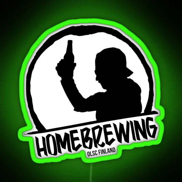 OLSC Finland Homebrewing Black Logo RGB Neon Sign