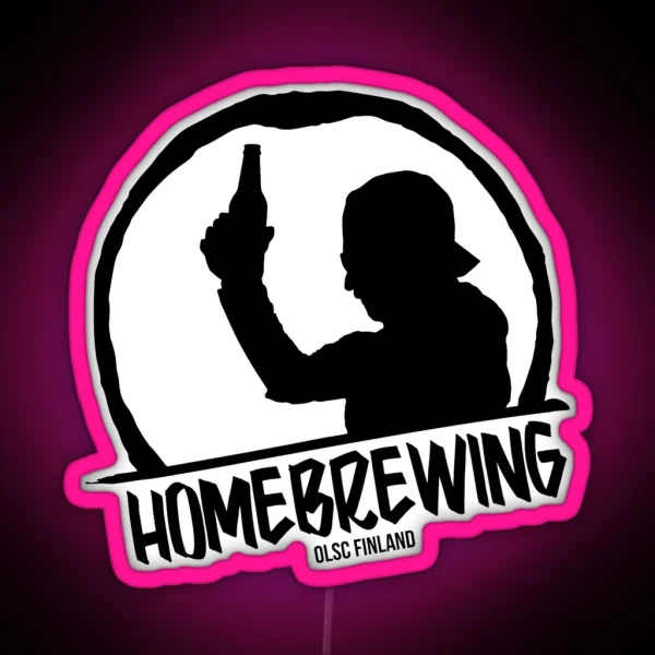 OLSC Finland Homebrewing Black Logo RGB Neon Sign