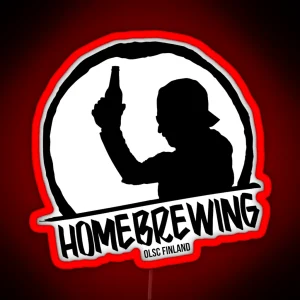 OLSC Finland Homebrewing Black Logo RGB Neon Sign