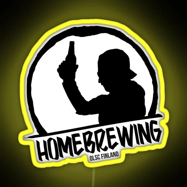 OLSC Finland Homebrewing Black Logo RGB Neon Sign