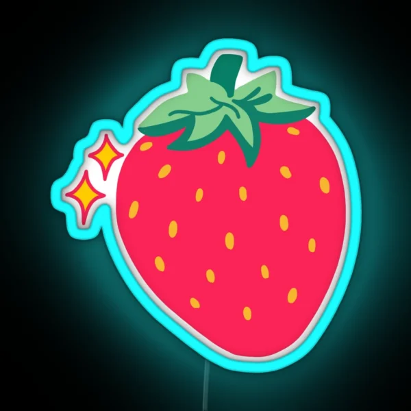 OMIGHTY Strawberry Print RGB Neon Sign