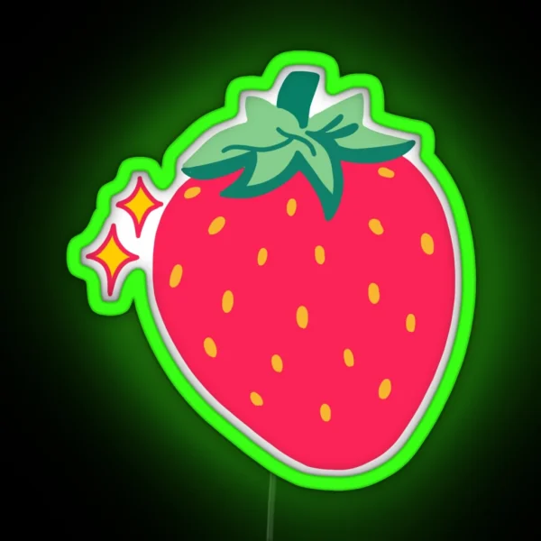 OMIGHTY Strawberry Print RGB Neon Sign