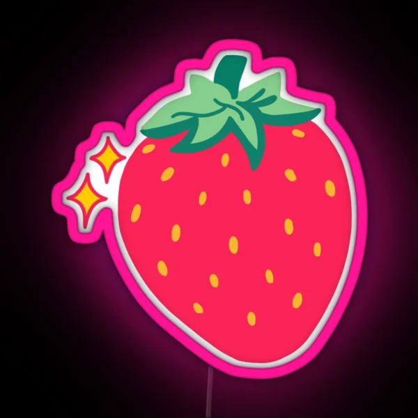 OMIGHTY Strawberry Print RGB Neon Sign