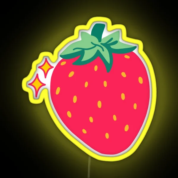 OMIGHTY Strawberry Print RGB Neon Sign