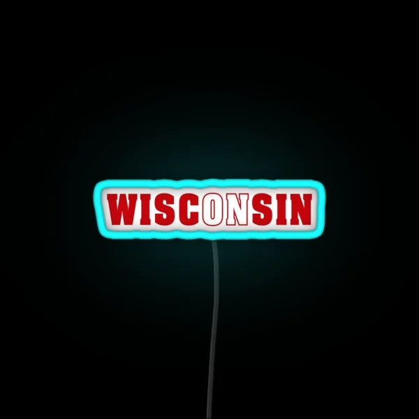 On Wisconsin RGB Neon Sign