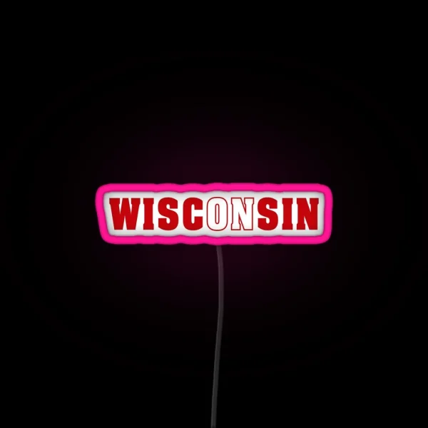 On Wisconsin RGB Neon Sign