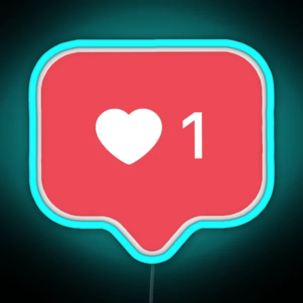 One 1 Love Social Media Instagram RGB Neon Sign