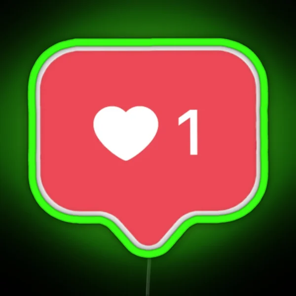 One 1 Love Social Media Instagram RGB Neon Sign