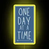 One day at a time inspirational AA meetings room signage
