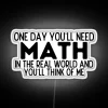 Neon Sign with Humorous Math Theme Adds Whimsy to Home Decor