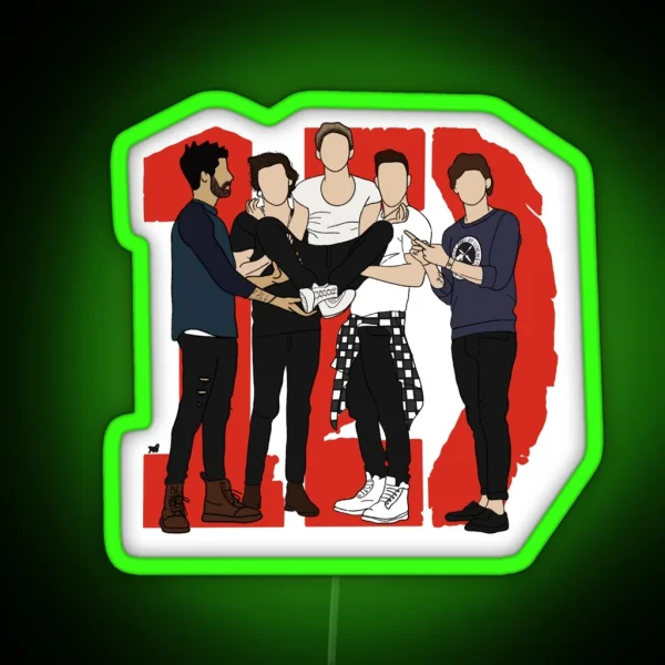 One Direction 10 Year Anniversary RGB Neon Sign