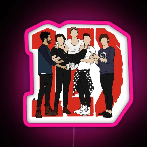 One Direction 10 Year Anniversary RGB Neon Sign