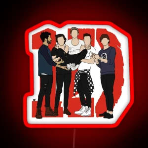 One Direction 10 Year Anniversary RGB Neon Sign
